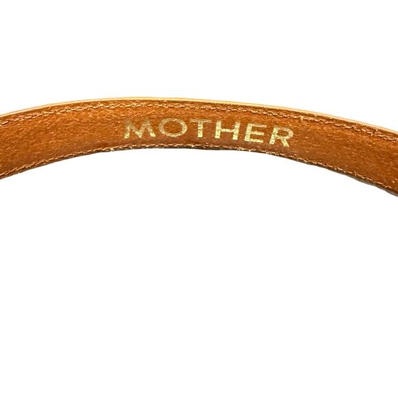 Mother Denim Charm School Brown Owl Star Moon Boho Leather Belt size M NEW Tags main image 7